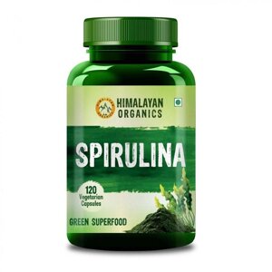 Спіруліна (120 кап, 500 мг), Organic Spirulina, Himalayan Organics Під замовлення з Індії 45 днів. Безкоштовна