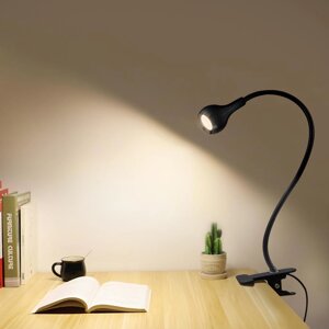 Тримач із затискачем, світлодіодна настільна лампа із живленням від USB, гнучка настільна лампа, прикраса для спальні