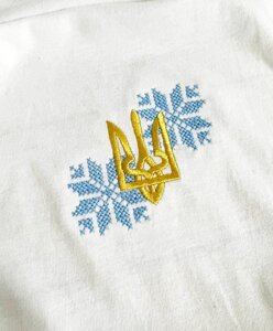 Патріотична футболка вишиванка "Тризуб Герб з орнаментом" ВИШИВКА Код/Артикул 168