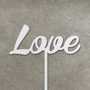 Топпер "Love" з ДВП ( 11 см) Код/Артикул 80 Т0151б
