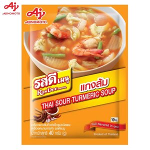 Меню Ajinomoto RosDee, Тайський кислий суп з куркумою (Каєнг Сом), Насичений смак в одному, 40 г 1 шт/3 шт/10 шт. - Під