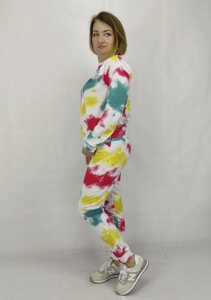 Жіночий спортивний костюм весна літо з прінтом тай-дай S, M, L, XL, XXL Код/Артикул 11144