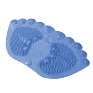 Килимок для ванної у вигляді ступнів синій непрозорий Код/Артикул 0633-6