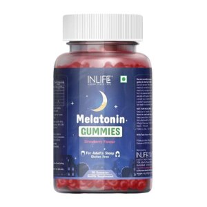 Жувальні цукерки з Мелатоніном для покращення сну (30 шт), Melatonin Gummies, INLIFE Під замовлення з Індії 45 днів.