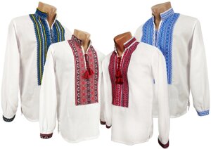 Українська сорочка з вишивкою для хлопчика підлітка з комірцем-стійкою Код/Артикул 64 06022