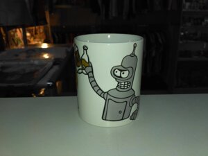 Чашка Бендер мультфільм Футурама Код/Артикул 65 чашка симпсони2