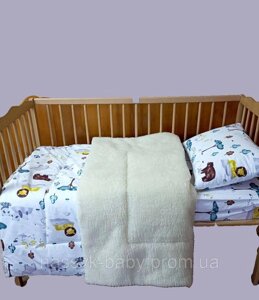 Комплект у дитяче ліжечко з хутряною ковдрою Код/Артикул 41 БХ042049