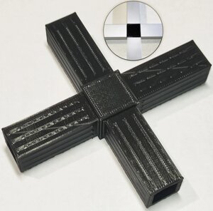 Посилений з'єднувач трійник хрест для алюмінієвого профілю 20 х 20 х 1,5 мм Код/Артикул 184 00004