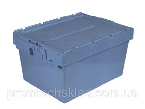 Ящик пластиковий з кришкою 800х600х440 для дистрибуції Код/Артикул 132 N8642-ALC