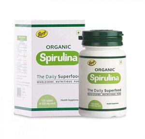 Спіруліна (120 таб, 500 мг), Organic Spirulina Tablets, Parry Wellness Під замовлення з Індії 45 днів. Безкоштовна