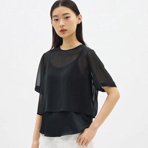 GU by Uniqlo Прозора Т-блузка із 2 предметів з коротким рукавом під замовлення з Японії за 30 днів, доставка безкоштовна