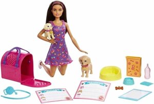 Ігровий набір лялька Barbie виховання цуценят що змінюють колір Pup Adoptio Код/Артикул 75 1088