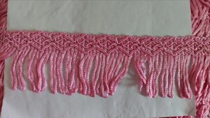 17 шт Бахрома декоративна стрічка з китичками рожевий колір 10грн 1м Код/Артикул 87