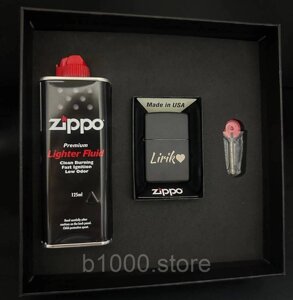 Оригінальний подарунок військовому запальничка Zippo у наборі з індивідуальним гравіюванням Код/Артикул 197