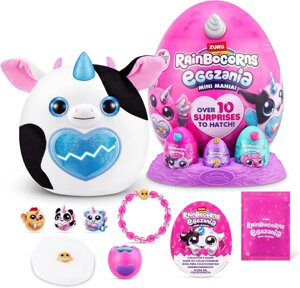 Плюшева іграшка Rainbocorns Eggzania Mini Mania Cow – чарівний сюрприз у яйці! 9296H Код/Артикул 75 1298