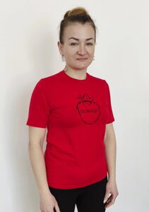 Патріотична футболка червона вишита гладдю ПАЛЯНИЦЯ Код/Артикул 64 11255