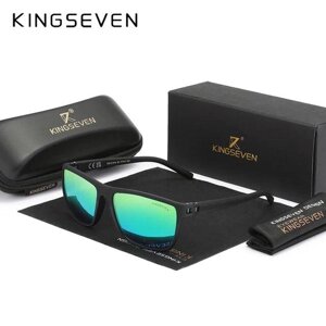 Чоловічі поляризаційні сонцезахисні окуляри KINGSEVEN LC755 Black Mirror Green Код/Артикул 184