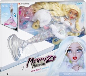 Лялька Русалка Гвен з плавником, який змінює колір. MERMAZE MERMAIDZ Winter Wave Gwen Код/Артикул 75 671 Код/Артикул 75