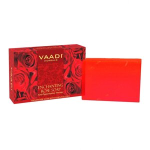 Мило проти пігментації з Розою (75 г), Enchanting Rose Soap Anti-Pigmentation Therapy, Vaadi Herbals під замовлення з