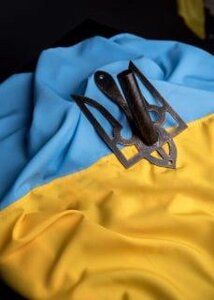 1 шт Фасадний тримач для одного прапора у формі герба вуличний із сталі, чорний патина Код/Артикул 196 02-003