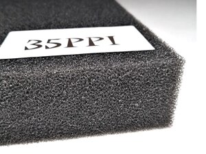 Наповнювач для фільтрів середньопористий 50x50x4 - AQUA-TECH Filter sponge black 35 ppi Код/Артикул 7 AT-FSM50504