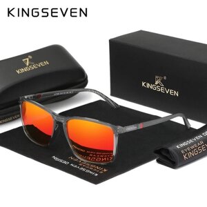 Чоловічі поляризаційні сонцезахисні окуляри KINGSEVEN 7365 Clear Gray Red Код/Артикул 184 125148