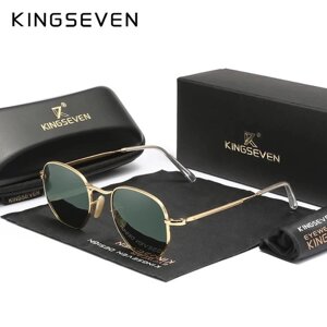 Жіночі поляризаційні сонцезахисні окуляри KINGSEVEN 7116 Gold Green Код/Артикул 184