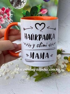 Чашка найкраща у світі мама, рожева ручка Код/Артикул 101