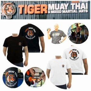 Tiger Muay Thai Футболка для кікбоксингу з 3D принтом, бавовняна, для чоловіків та жінок, унісекс, з коротким рукавом,