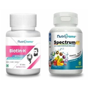 Набір Біотин-Х + Спектрум46 (2 x 60 таб), Biotin-H + Spectrum46 Set, Nutrigrams Під замовлення з Індії 45 днів.