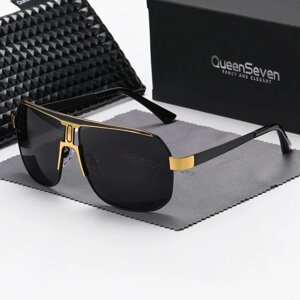 Поляризаційні сонцезахисні окуляри для жінок та чоловіків QUEENSEVEN 60041 Gold Код/Артикул 184