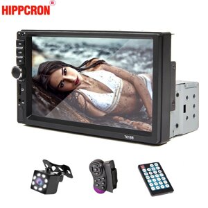 Автомобільне радіо, 1 Din, Bluetooth HD, 7 дюймів, сенсорний екран, стерео, 12 В, FM, ISO, потужність, додатковий вх...
