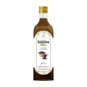 Олія Чорного Кунжуту (250 мл), Black Sesame Oil, AL MASNOON Під замовлення з Індії 45 днів. Безкоштовна доставка.