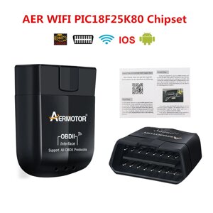 Діагностичний сканер AERMOTOR ELM327 WiFi OBD2 V1.5 для IOS та Android Код/Артикул 184