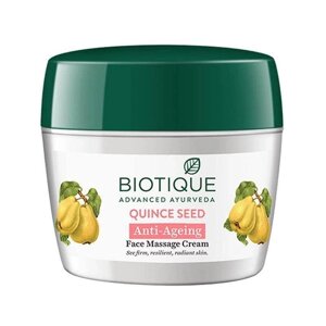 Масажний крем для обличчя з Айвою (175 г), Quince Seed Anti-Ageing Face Massage Cream, Biotique Під замовлення з Індії