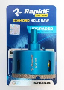 Алмазна коронка RapidE Evolution 60 мм, під дриль Код/Артикул HR-60