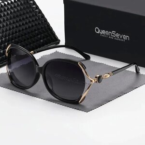 Жіночі поляризаційні сонцезахисні окуляри QueenSeven WYJ002 Black Gray Код/Артикул 184