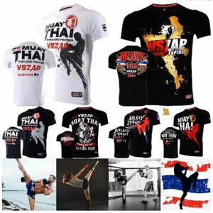 Футболка Muay Thai VSZAP, кікбоксинг, 3D принт, швидковисихаюча, для чоловіків і жінок, унісекс, з коротким рукавом, с