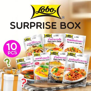 Lobo Коробка-сюрприз [Lucky Box] Спробуйте тайську їжу з Таїланду (10 шт) Під замовлення з Таїланду за 30 днів,