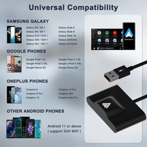 Бездротовий адаптер Android Auto Wireless Adapter Код/Артикул 13