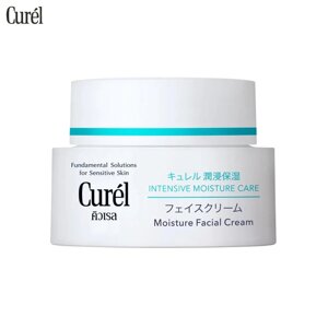 Curel INTENSIVE MOISTURE CARE, Інтенсивний зволожуючий крем, «Фундаментальні рішення для чутливої шкіри», 40 г. - Під