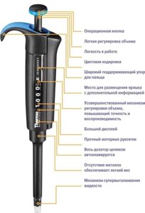 Дозатор піпетковий ДПП-1-1000-10000 мкл, автоклавований Код/Артикул 94 4852