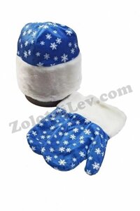 Новорічний набір шапка і рукавиці Діда Мороза Код/Артикул 21 PR064035