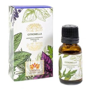 Ефірна олія Цитронелли (15 мл), Citronella Essential Oil, Vrindaam Під замовлення з Індії 45 днів. Безкоштовна