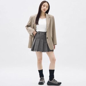 GU by Uniqlo Джинсова міні-спідниця зі складками та заниженою талією Q під замовлення з Японії за 30 днів, доставка