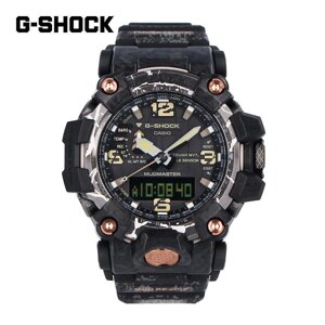 Чорний наручний годинник CASIO G-SHOCK GWG-2000CR-1A Tough Solar MUDMASTER MULTIBAND6 з тріснутим візерунком для