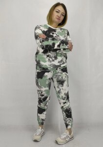 Жіночий спортивний костюм весна літо з прінтом тай-дай спорт S, M, L, XL, XXL Код/Артикул 11145