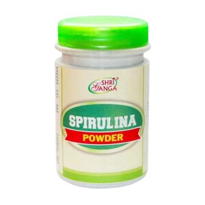 Спирулина (100 г), Spirulina Powder, Shri Ganga Pharmacy Під замовлення з Індії 45 днів. Безкоштовна доставка.