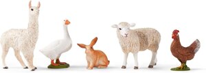 Набір фігурок Schleich FarmюТварини лама, кролик, вівця, курка та гуска Код/Артикул 75 1125