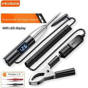 MIXSAS LED display — тестер автомобільного ланцюга 5-30V (довжина дроту 1.2m, голки для щупа в комплекті) Код/Артикул 13